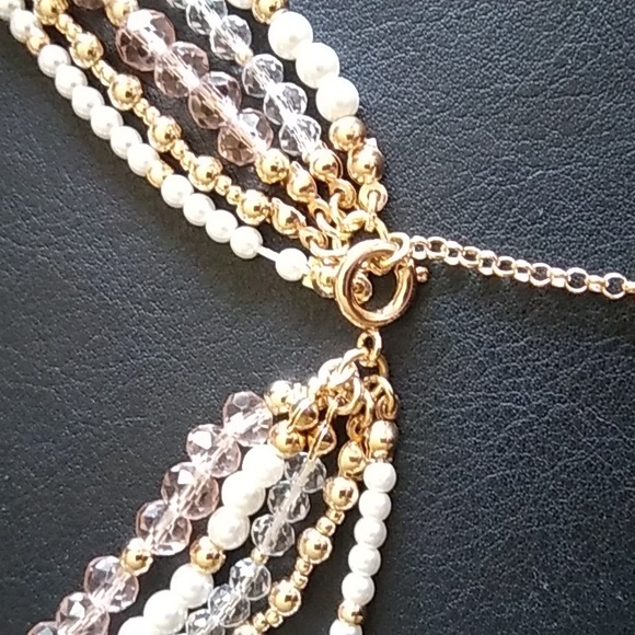 Ann Taylor pearl torsade gold necklace - Picture 6 of 12